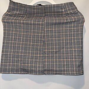 Shein Brown Plaid Mini Skirt - Size Small